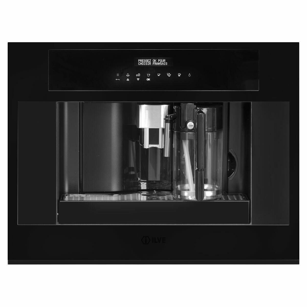 ILVE 60cm Builtin Coffee Machine Black Glass ILEM46BV
