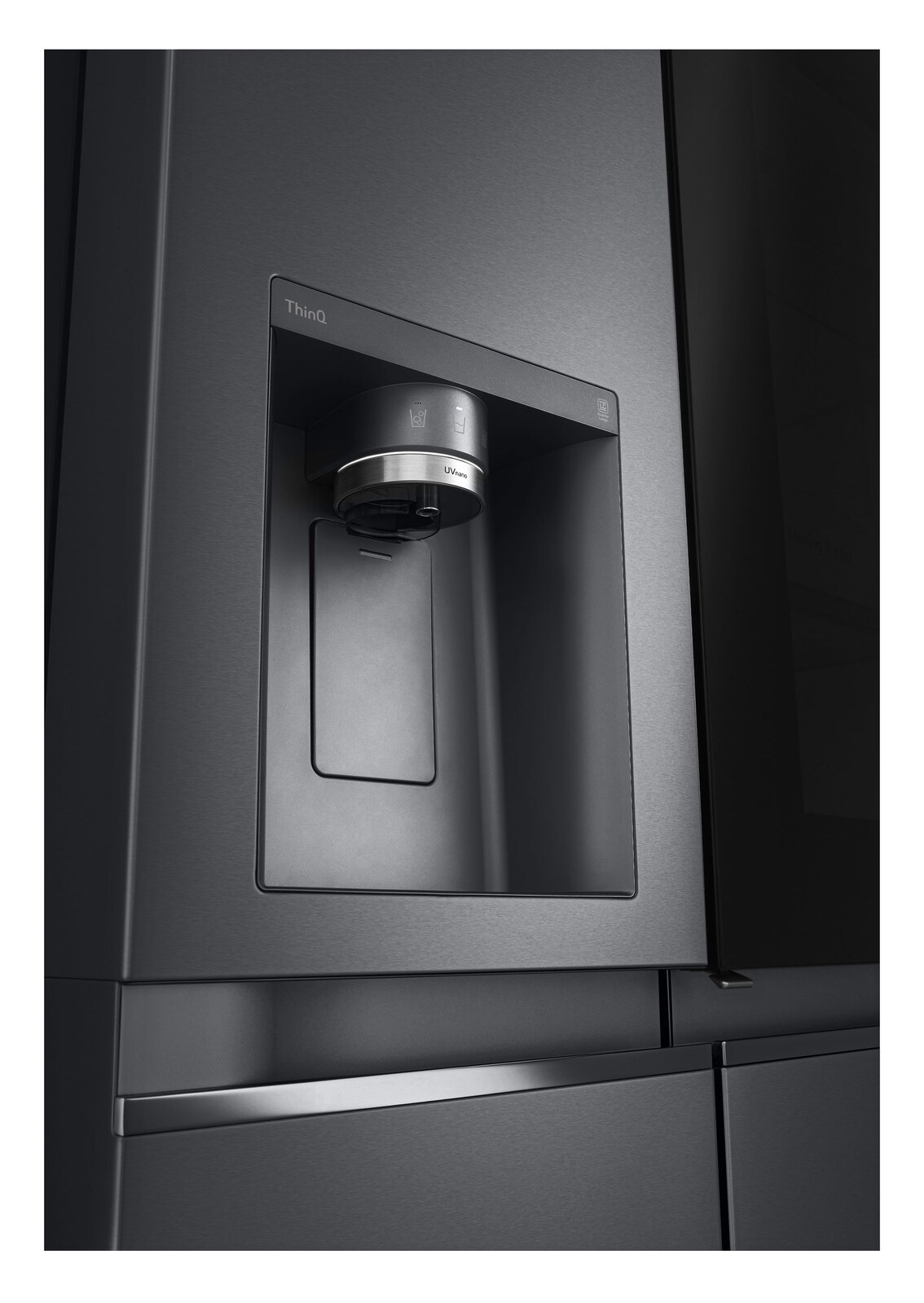 LG 635L Instaview Side By Side Fridge GSV635MBLC Matte Black