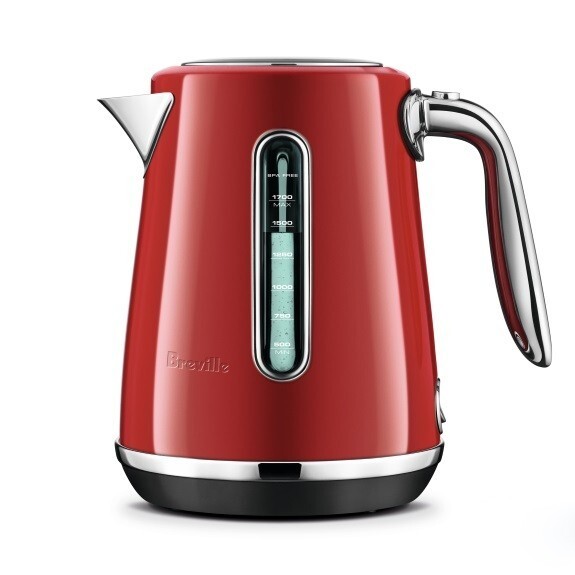 Breville Soft Top Luxe 1.7L Electric Kettle Sour Cherry BKE735SCH