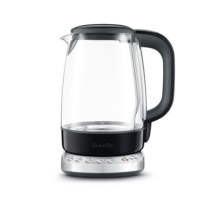 Breville 1.7L Glass Kettle Black BKE830BKS