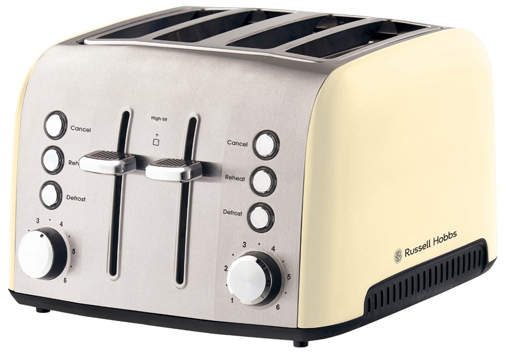 Russell Hobbs 4 Slice Toaster Cream RHT54CRM