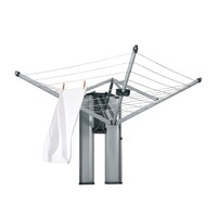 Brabantia Wall Fix Outdoor Clothes Drying Airer Matt Steel 09027GWS with Box