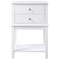 Chloe 2 Drawer Side Table - White