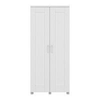 Montreal Broom Pantry Cupboard 2 Door White