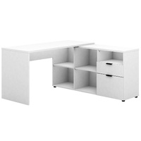 Rico 2 Drawer 5 Compartment Executive Desk - White