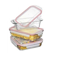 Glasslock 3 piece Microwave Oven Safe Food Storage Container Set 28063