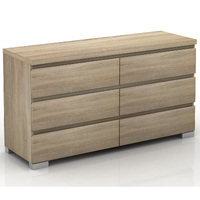 Elara 6 Drawer Chest - Light Sonoma Oak