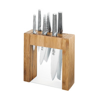 Global Ikasu 7pc Knife Block Set 79585 Stainless Steel Knives