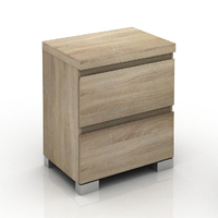 Elara 2 Drawer Bedside Table - Light Sonoma Oak