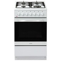 Artusi 54cm Vulcan Series Freestanding Cooker Brilliant White AFGE5470W