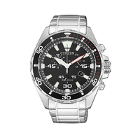Citizen Eco Drive Stainless Steel Mens Watch Silver AT2430-80E
