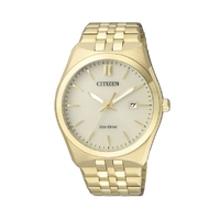 Citizen Mens Gold Stainless Steel Eco-Drive Watch BM7332-61P