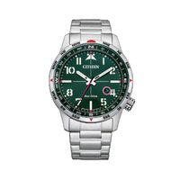 Citizen Eco-Drive Green Dial Stainless Steel Mens Watch BM7551-84X