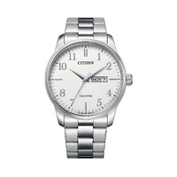 Citizen Eco-Drive White Dial Stainless Steel Mens Watch BM8550-81A