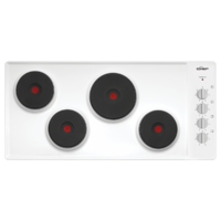 Chef 90cm Solid Element Electric Cooktop White CHS942WB