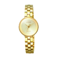 Citizen Ladies Gold Stainless Steel Eco-Drive Dress Watch EW5502-51P