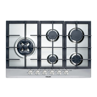 Glem 75cm Stainless Steel Gas Cooktop with Wok Burner FC75GSWI