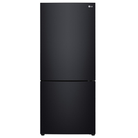 420L Bottom Mount Fridge with Door Cooling in Black Finish