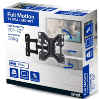 Crest Full Motion TV Wall Mount MFP7FM 20 to 42” & up to 30kg