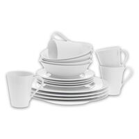 Maxwell & Williams White Basics Cosmopolitan Dinner Set White 16pce Gift Boxed