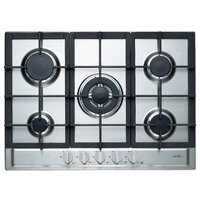 Emilia 70cm Stainless Steel Gas Cooktop with Wok Burner SEC75GWI